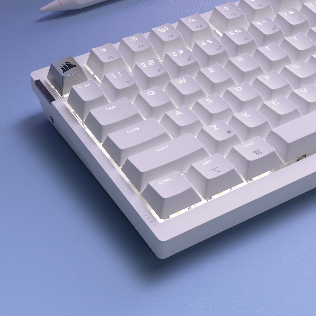 K65 PLUS 75% RGB Mechanical Gaming Keyboard for Mac and PC – Frost White