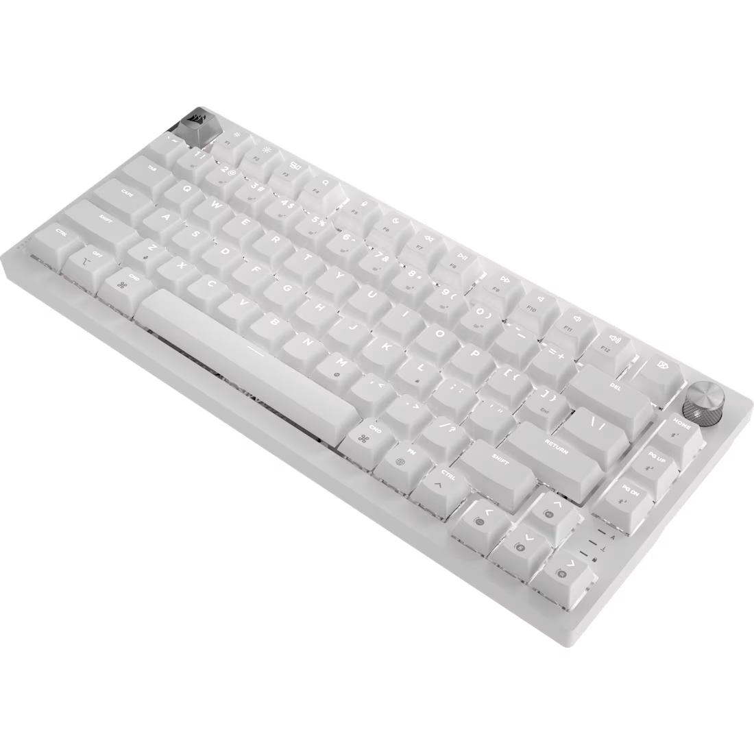 K65 PLUS 75% RGB Mechanical Gaming Keyboard for Mac and PC – Frost White