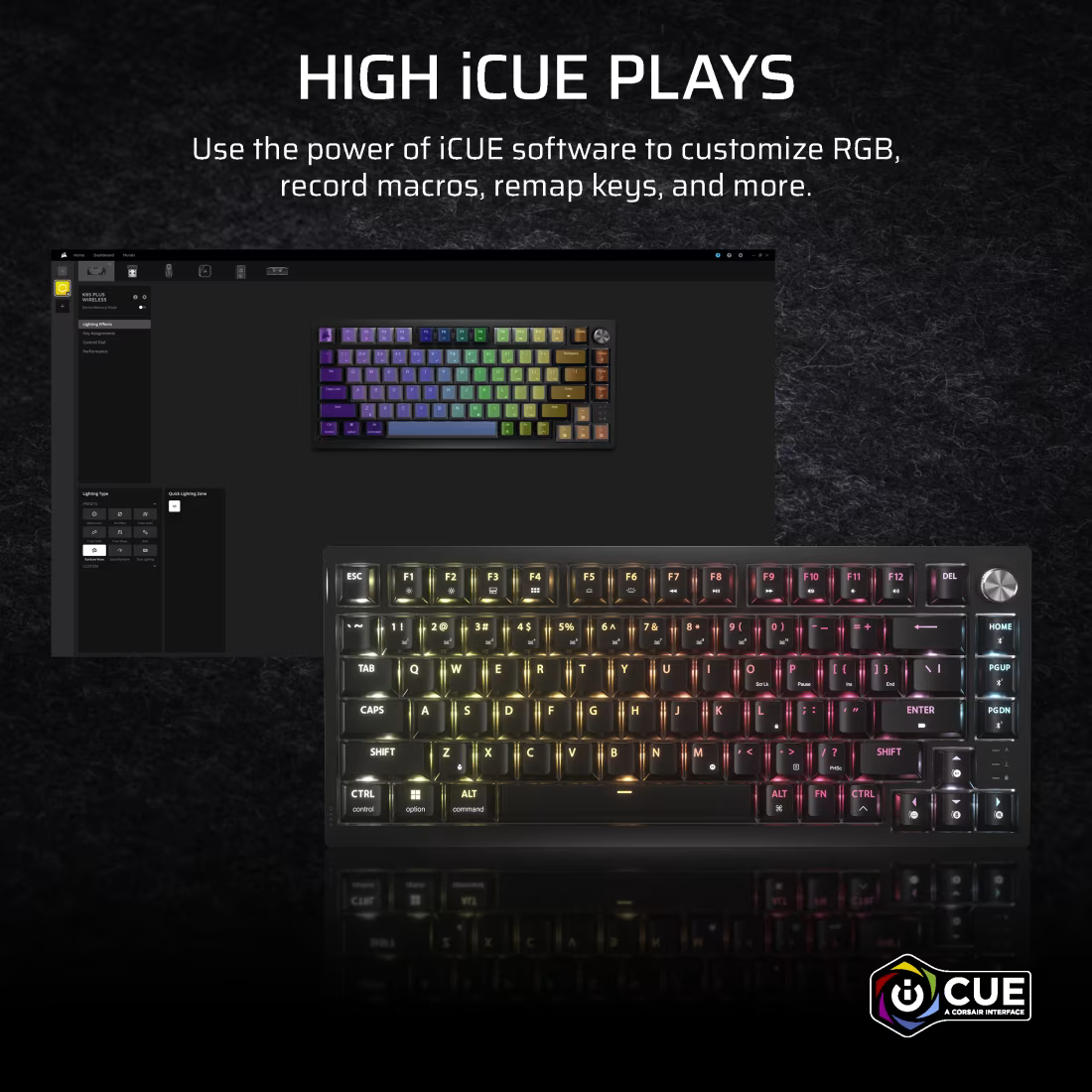 K65 PLUS WIRELESS TACTILE 75% RGB Mechanical Gaming Keyboard