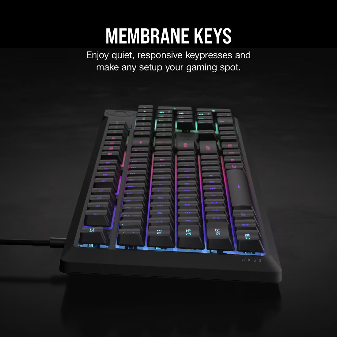 K55 CORE RGB Gaming Keyboard — Black