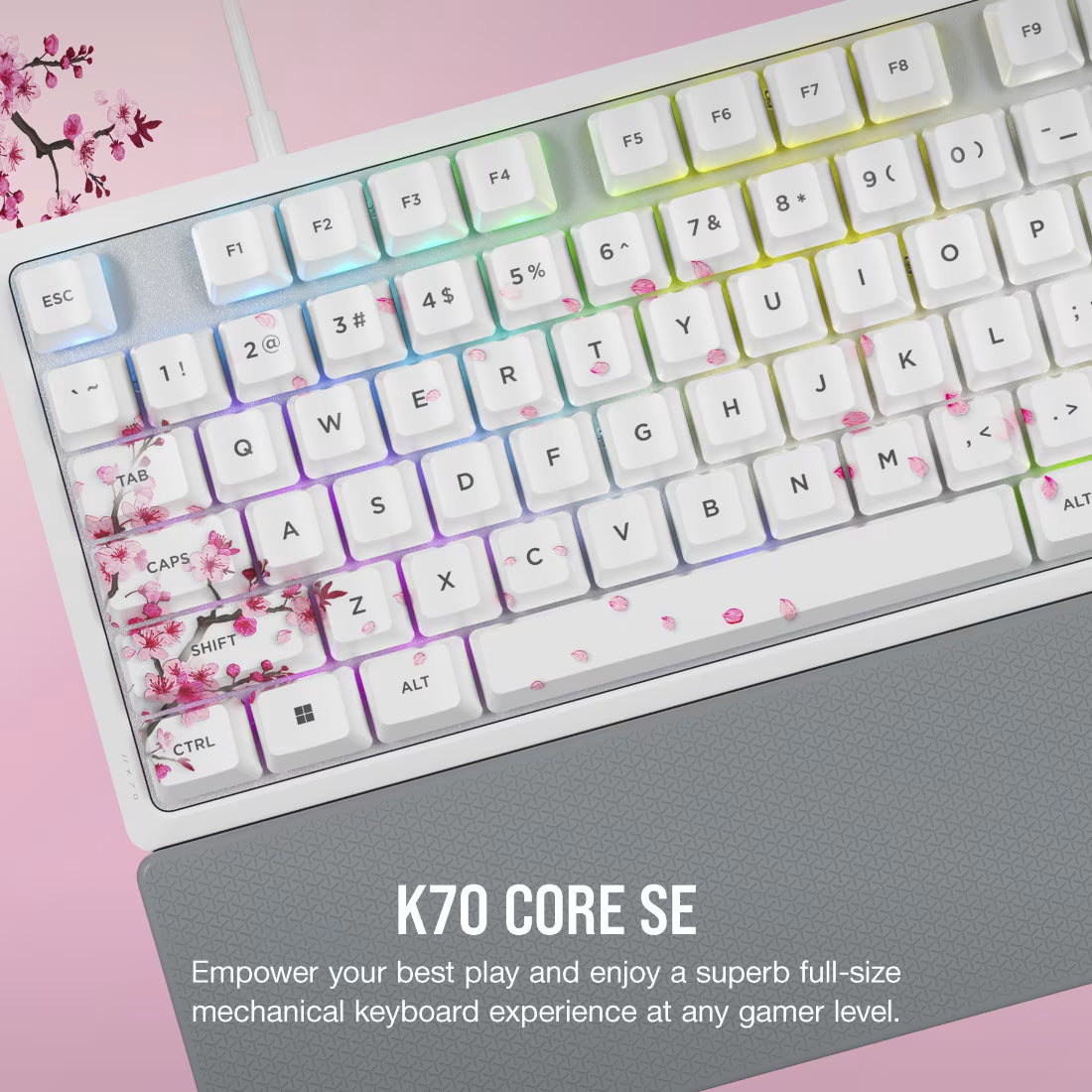 K70 CORE SE RGB Mechanical Gaming Keyboard – Cherry Blossom