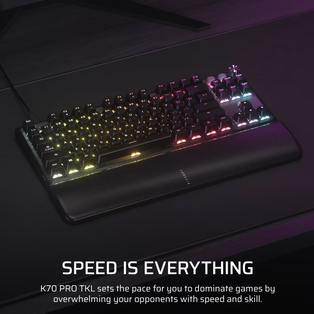 K70 PRO TKL High-Performance Hall Effect Programmable Gaming Keyboard with Rapid Trigger