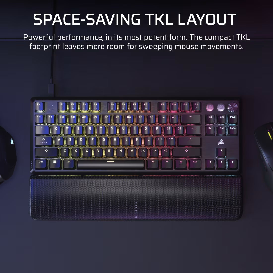 K70 PRO TKL High-Performance Hall Effect Programmable Gaming Keyboard with Rapid Trigger