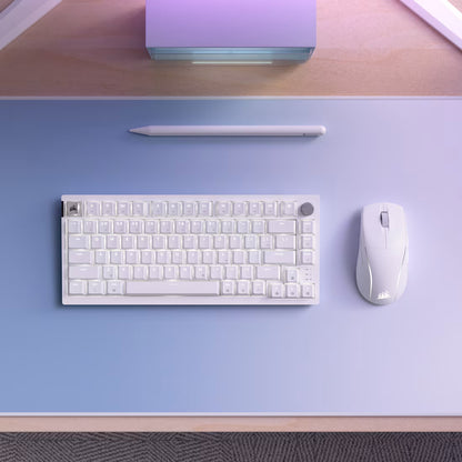 K65 PLUS 75% RGB Mechanical Gaming Keyboard for Mac and PC – Frost White