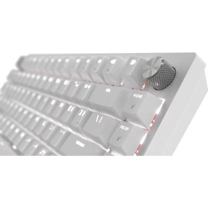 K65 PLUS 75% RGB Mechanical Gaming Keyboard for Mac and PC – Frost White