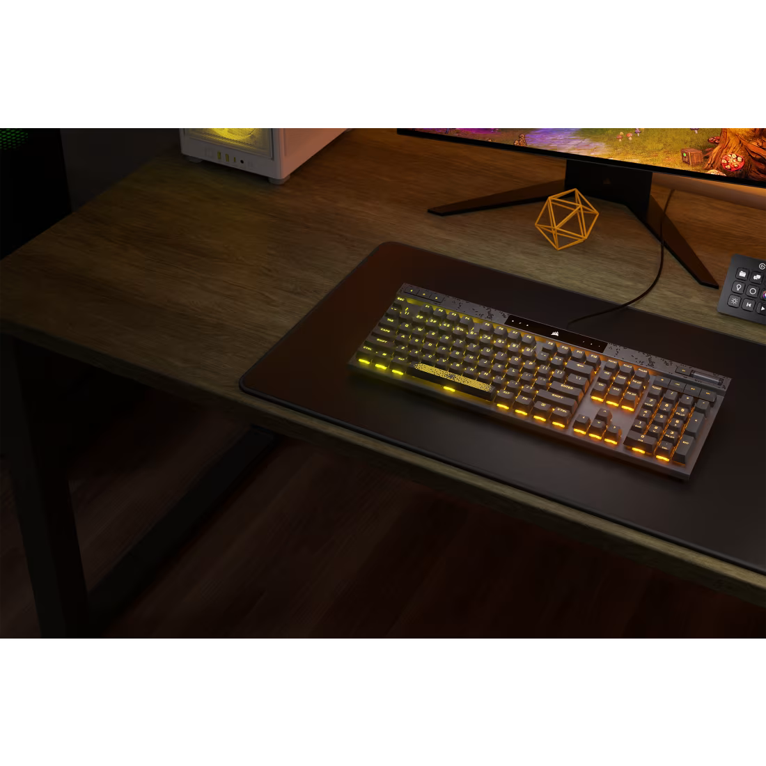 K70 MAX RGB Magnetic-Mechanical Gaming Keyboard — Adjustable CORSAIR MGX Switches — Steel Grey