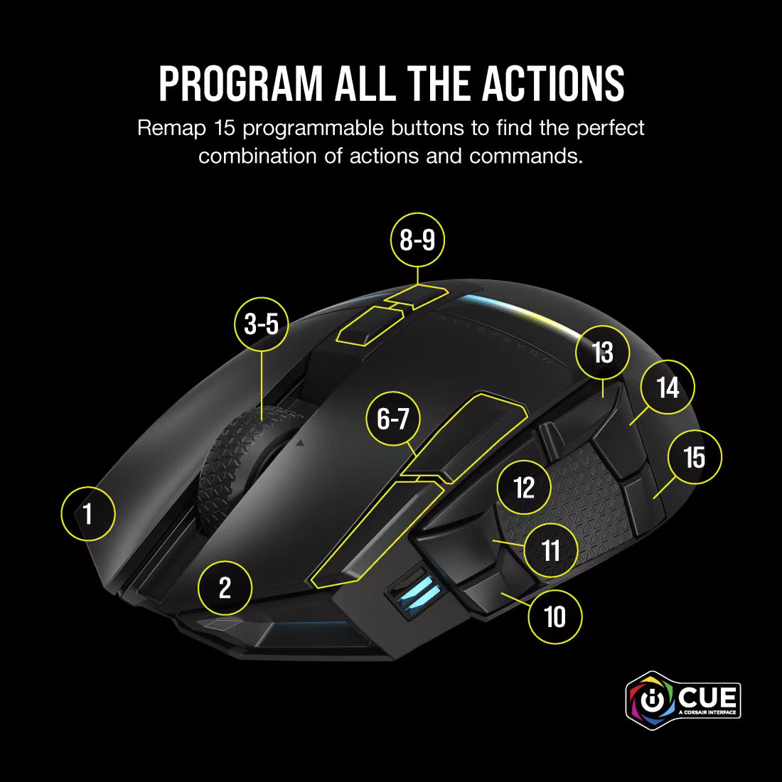 DARKSTAR WIRELESS RGB MMO Gaming Mouse