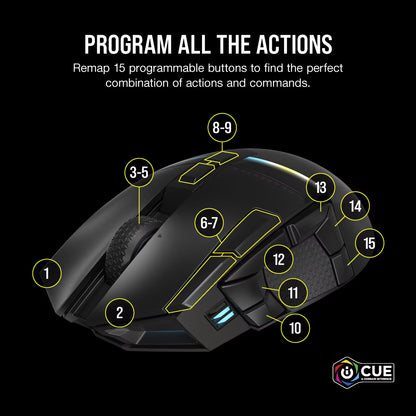 DARKSTAR WIRELESS RGB MMO Gaming Mouse