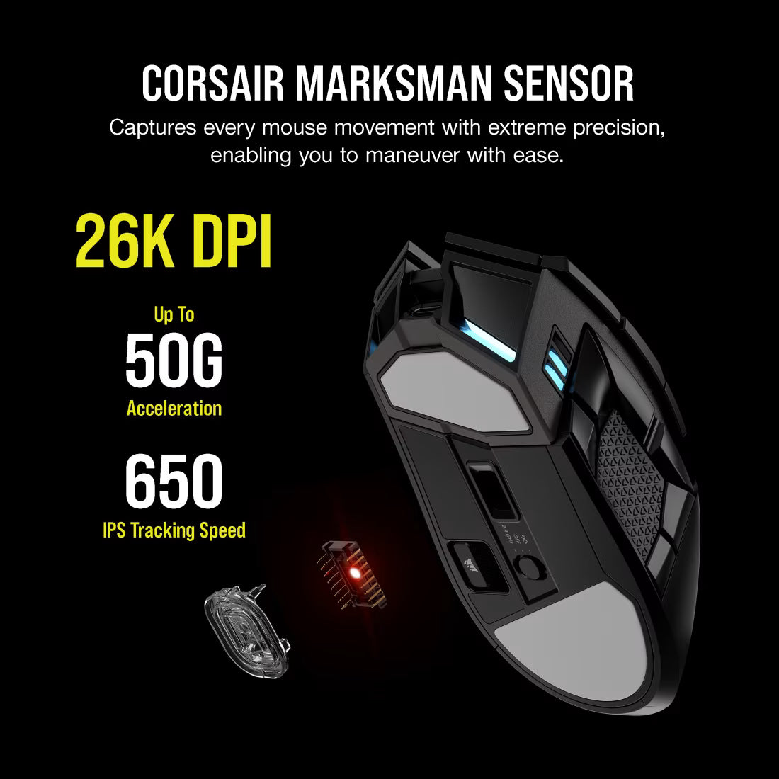 DARKSTAR WIRELESS RGB MMO Gaming Mouse
