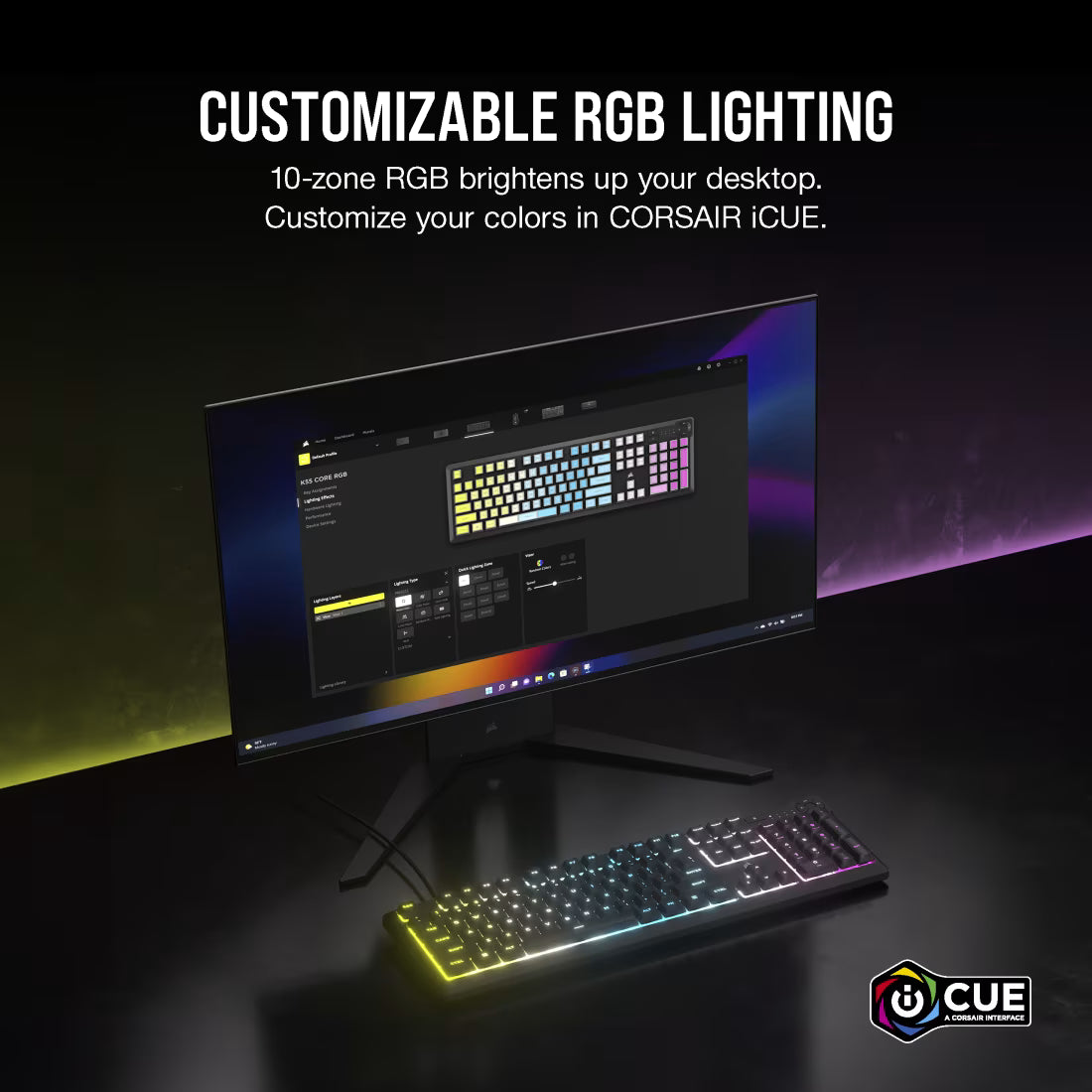 K55 CORE RGB Gaming Keyboard — Black