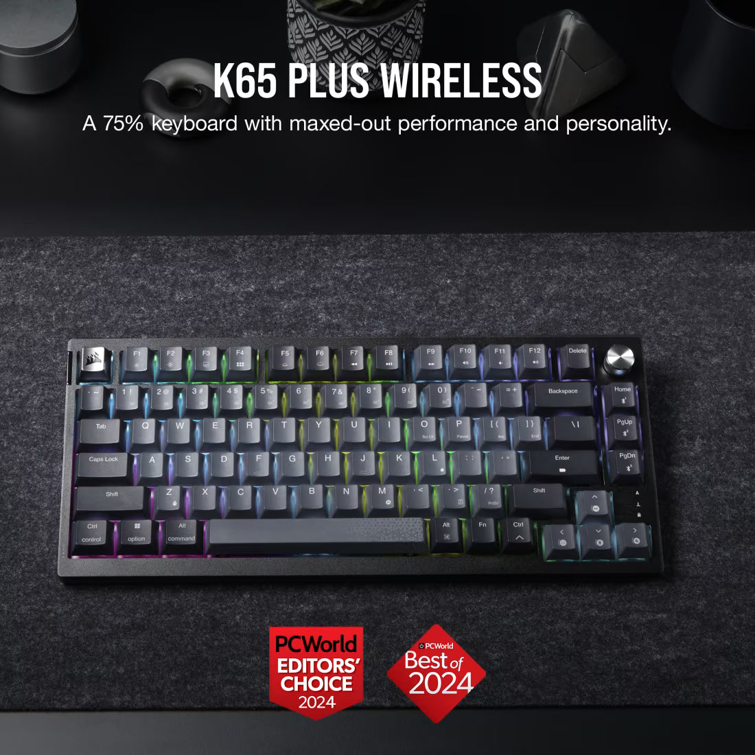 K65 PLUS WIRELESS 75% RGB Mechanical Gaming Keyboard
