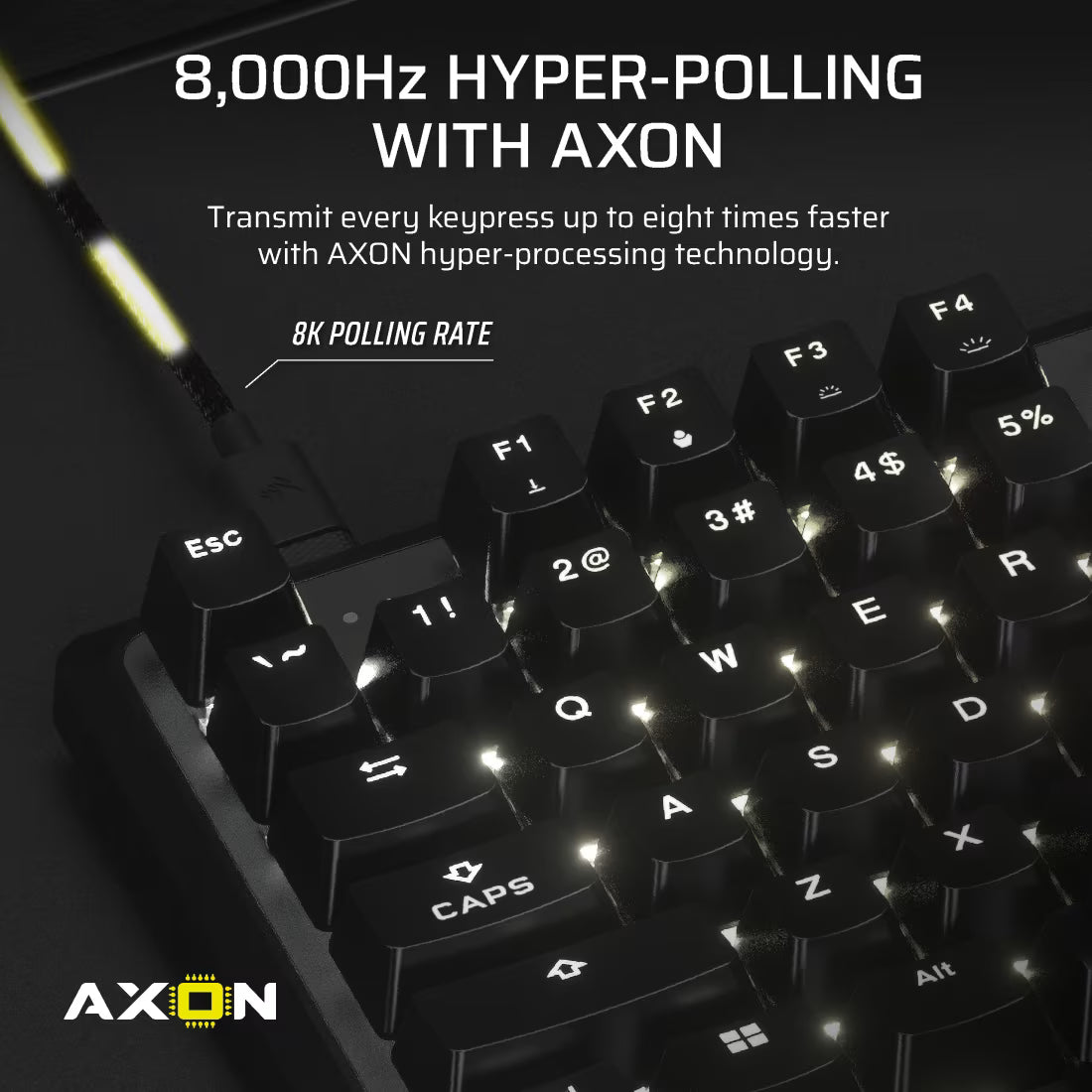 K70 PRO TKL High-Performance Hall Effect Programmable Gaming Keyboard with Rapid Trigger