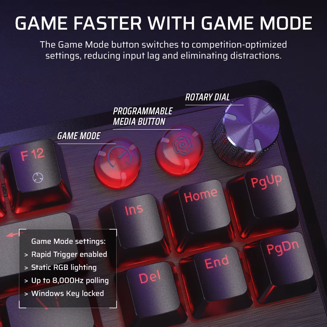 K70 PRO TKL High-Performance Hall Effect Programmable Gaming Keyboard with Rapid Trigger