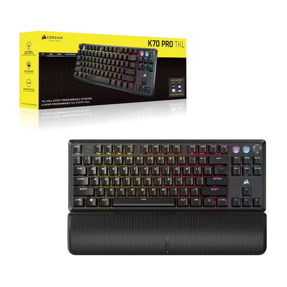 K70 PRO TKL High-Performance Hall Effect Programmable Gaming Keyboard with Rapid Trigger