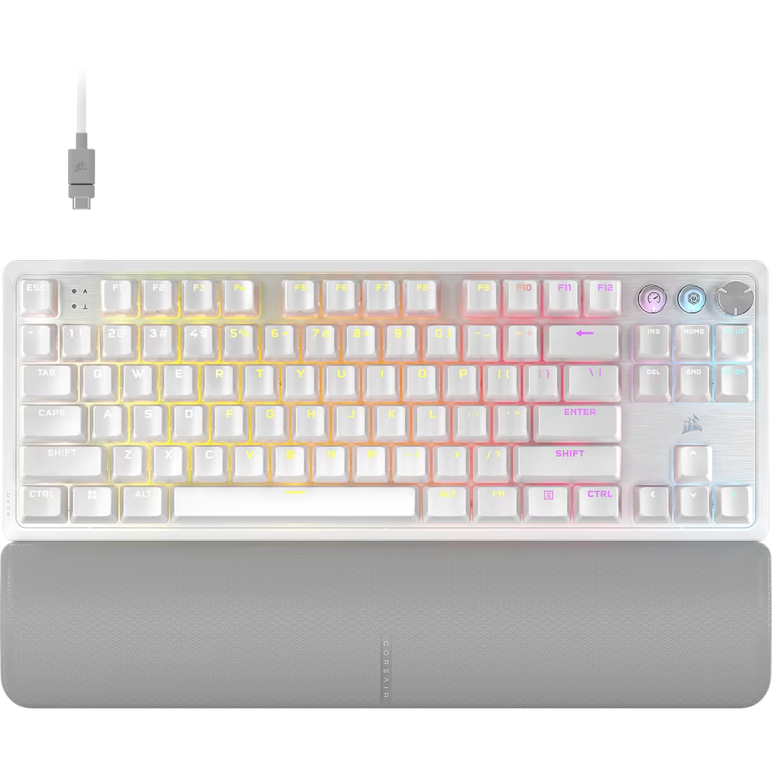 K70 PRO TKL High-Performance Hall Effect Programmable Gaming Keyboard with Rapid Trigger - White