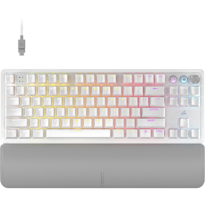 K70 PRO TKL High-Performance Hall Effect Programmable Gaming Keyboard with Rapid Trigger - White