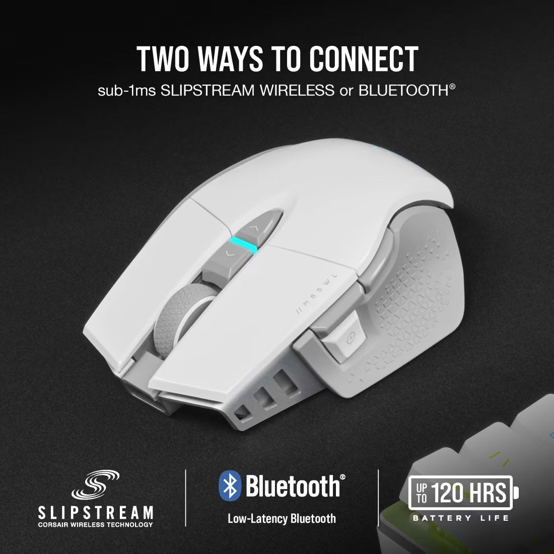 M65 RGB ULTRA WIRELESS Tunable FPS Gaming Mouse — White